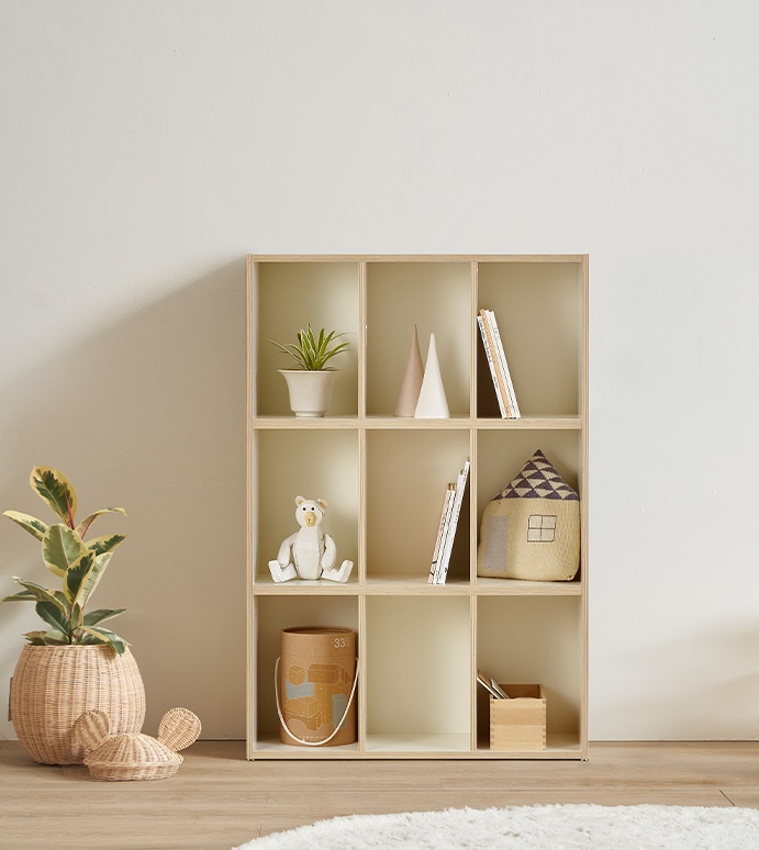 리바트 꼼므 키즈 3단 800 칸막이 책장 