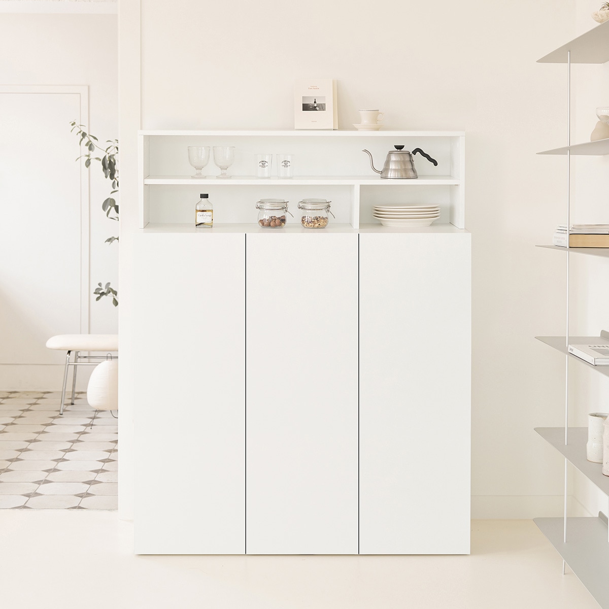 [신상품]아이엔지홈 알렉스 더 높은 1200 주방수납장세트 오픈형