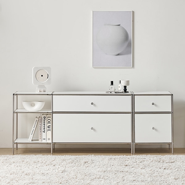 지베스 무디 모듈 높은 거실장 수납 1600 선반형 