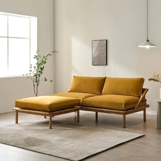 한샘 한샘몰pick 더메이드 포네르 패브릭 원목 소파 스툴 4colors - 머스타드(C) 