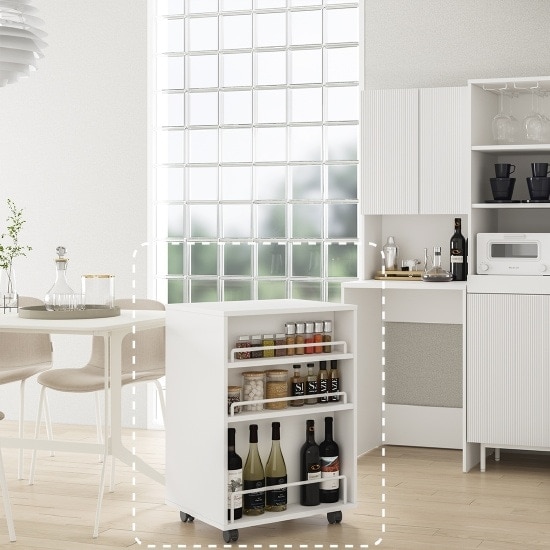 [한샘][신상품]한샘 라임 주방수납 트롤리 55cm