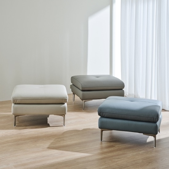 한샘 엠마 컴포트 천연면피가죽 스툴(3종/택1) 