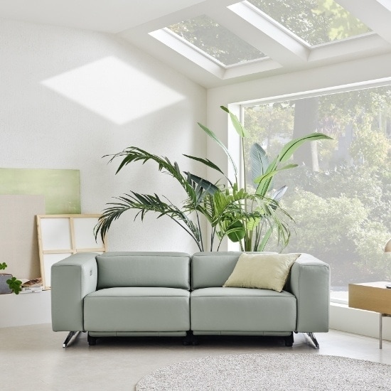 한샘 MVME 고다 천연가죽 리클라이너 3인(매장가구)