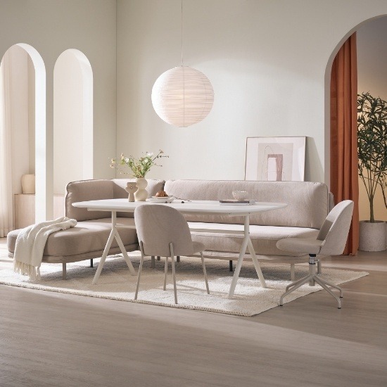 [신상품] 한샘 유로 604 로쉬 오트밀 식탁의자_기능형(매장가구)