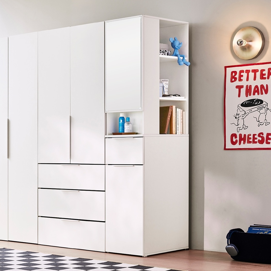 한샘 샘베딩 퓨어 수납파우더장 40cm(높이194cm) 