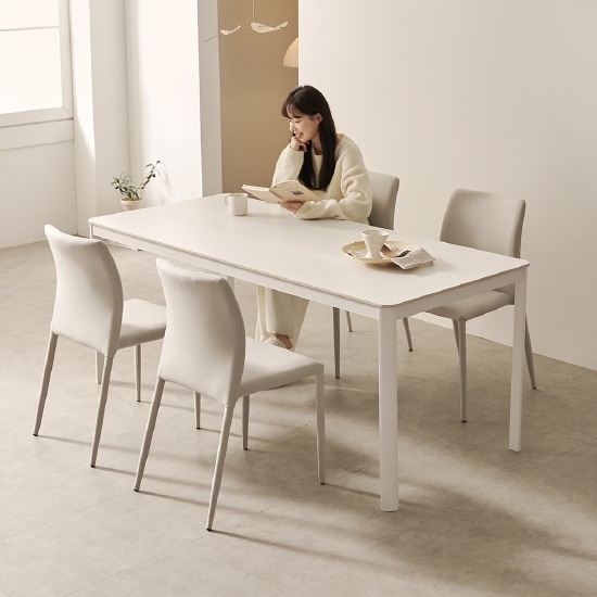 한샘 한샘몰pick 보니애 론다 1600 세라믹 식탁 세트(의자4개포함) 6인용 