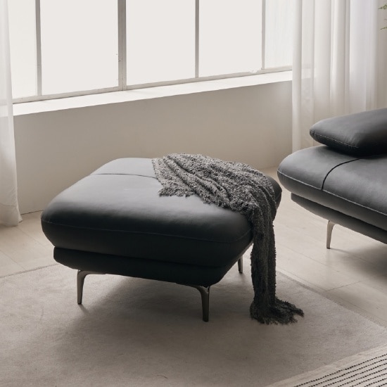 한샘 한샘몰pick 씨엘로 모아르 천연가죽 스윙 소파 스툴 