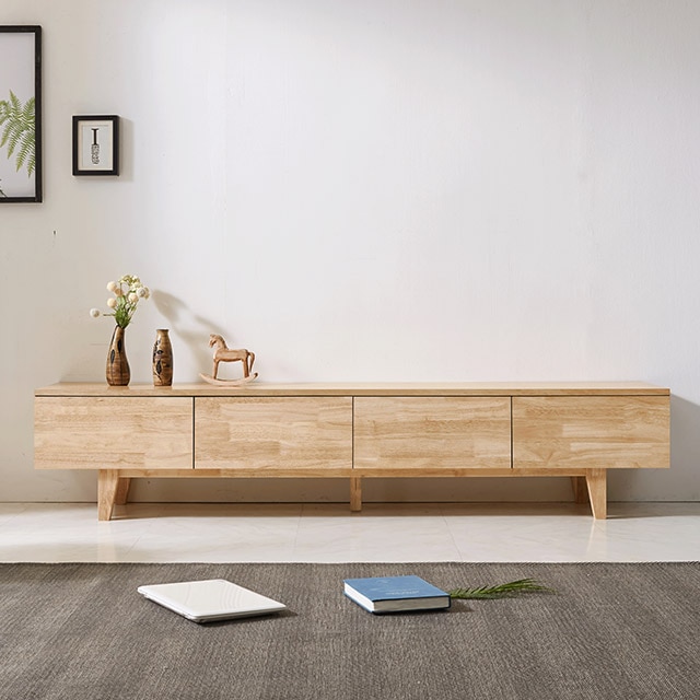 히트가구 A5302 LPM 고무나무 거실장 2000 2colors 