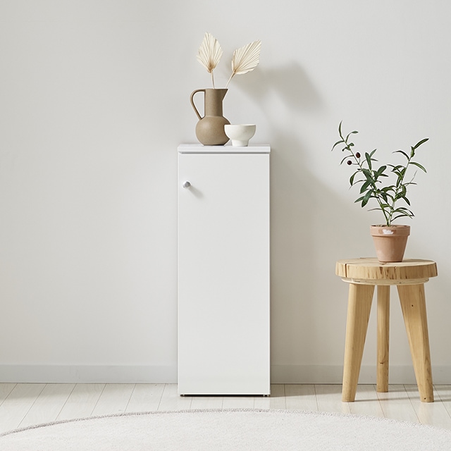 히트가구 HZY104 광폭 틈새 도어 수납장 300 3colors 