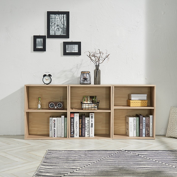 히트가구 C804 2단 조절책장세트(3p) 2colors 