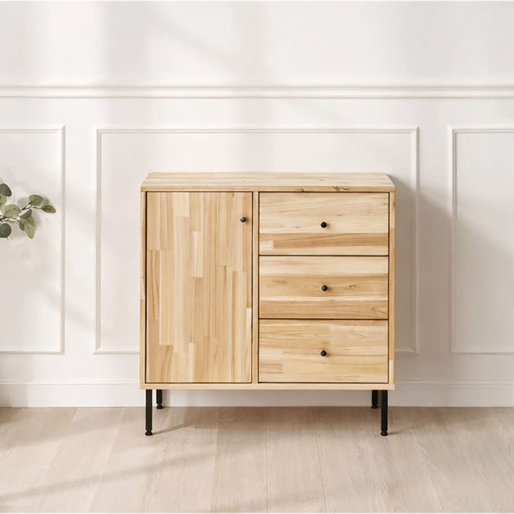 [신상품] 리버퍼니쳐 짜임 삼나무원목 800주방서랍수납장