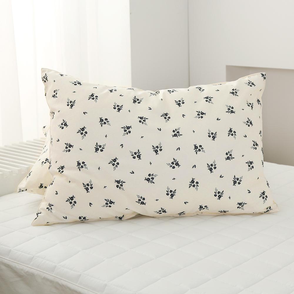 [애프터식스][오늘출발][신상품]애프터식스 블루밍 베개커버 2장 잔꽃패턴 세미마이크로 아이보리 4060 5070