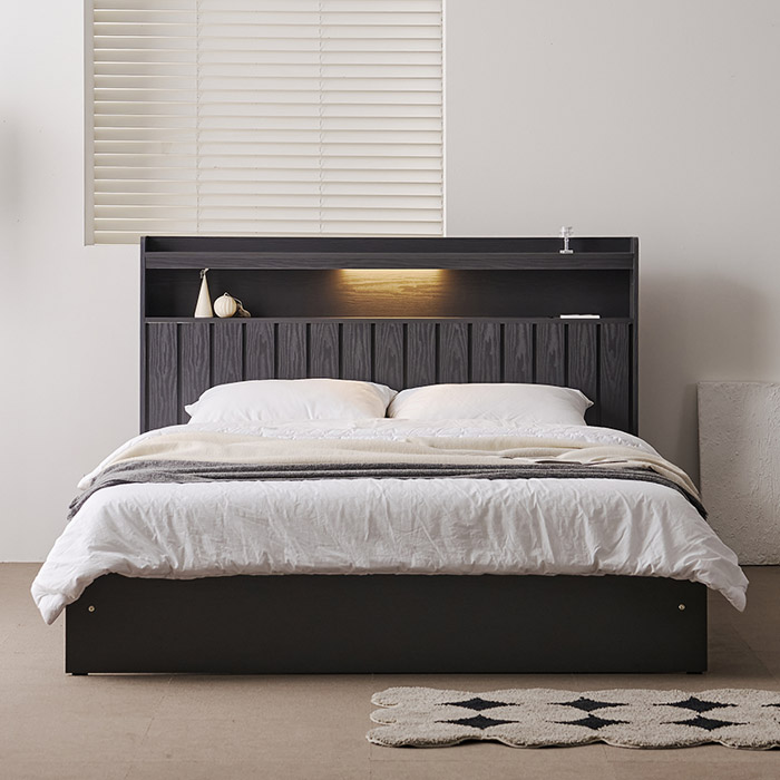 보루네오 호텔라인 KC807 조명침대 Q (매트별도) 