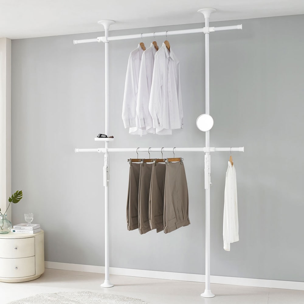 왕자행거 왕자 프리미엄 레버킹 2단 행거 (38mm) 