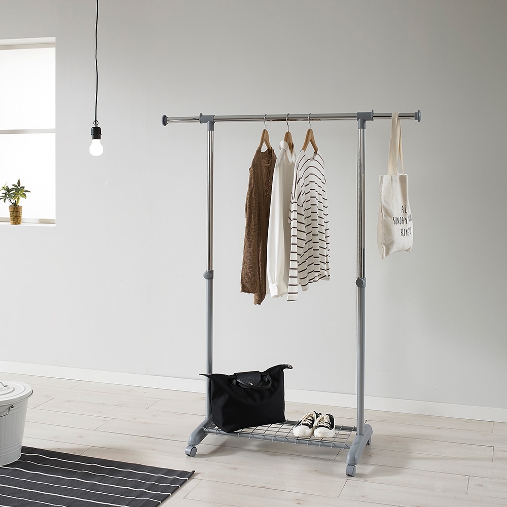 왕자행거 왕자 이동식 조절선반행거 