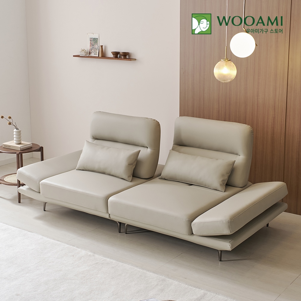 [신상품] 우아미가구 알레 3.5인용 스윙 실리콘 가죽 소파