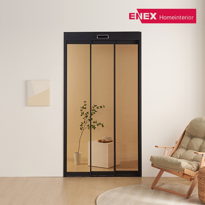 [신상품] 에넥스 초슬림 3연동 자동 슬라이딩 중문 (1100~1300)