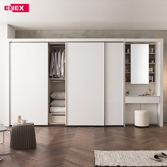에넥스 NEW 이안 화장대 슬라이딩 붙박이장(실속형)-210cm+80cm 