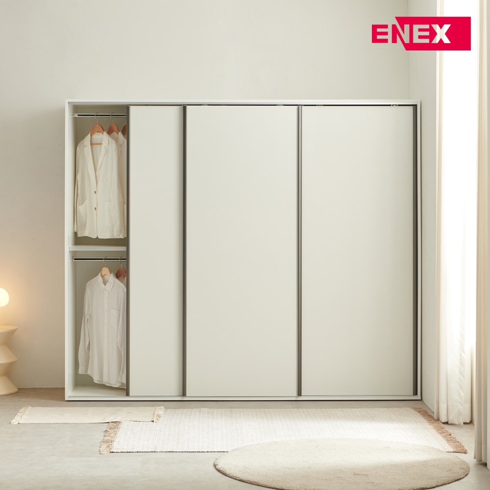 에넥스 클레어 슬라이딩 옷장 선반형 2400 