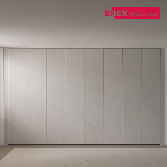 에넥스 콩크 무몰딩 푸시도어 여닫이 붙박이장(고급형) 30cm 