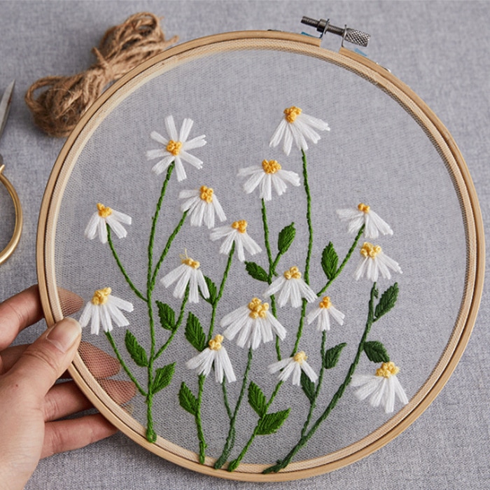 반디몰 십자수 세트 프랑스자수 꽃 도안 집에서할수있는 취미