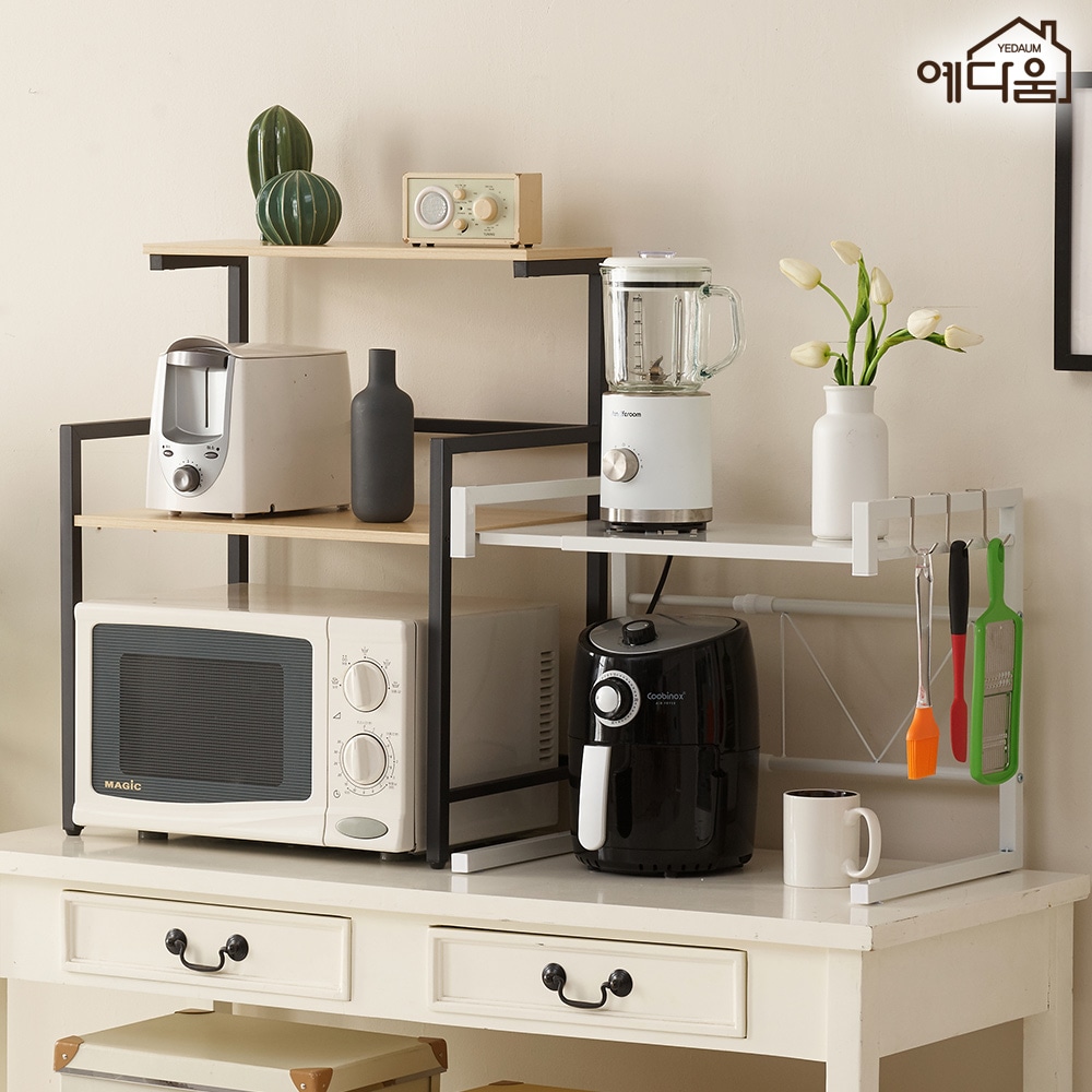 [오늘출발] [신상품] 예다움 전자렌지대 전자렌지 선반 거치대 밥솥 선반 다이