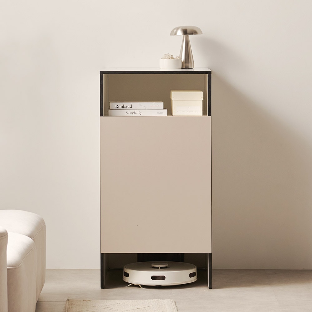 [신상품]플랜데코 빌리온 비스포크 로봇청소기 수납장 오픈형