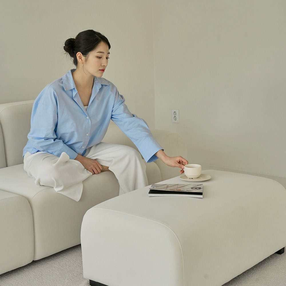 플랜데코 라디 이지클린 아쿠아텍스 조야 패브릭 소파스툴 (소파미포함) 