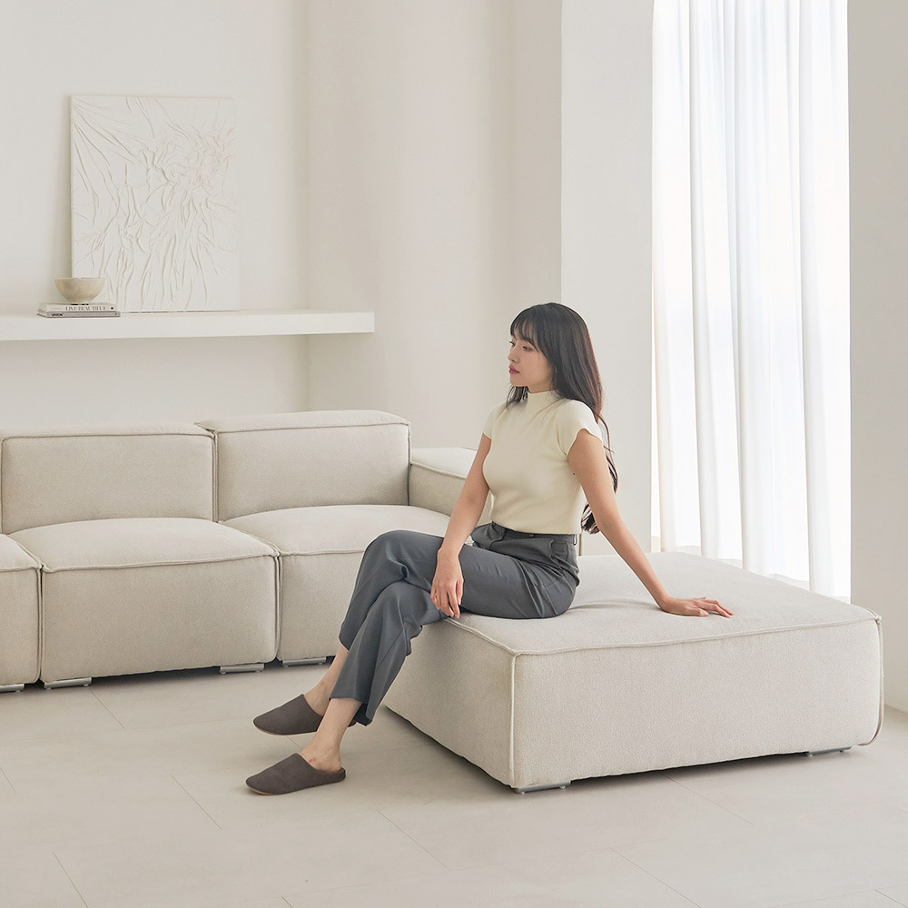 플랜데코 시아르 이지클린 직조 아쿠아텍스 패브릭 모듈 소파스툴 