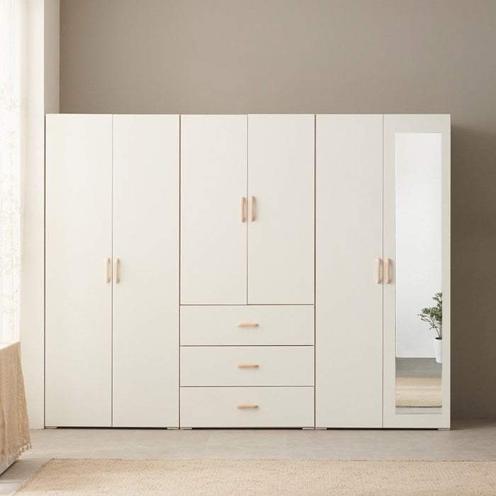 보루네오 하우스 아르메 오브제 LPM 키큰장_도어 2400 거울 옷장세트 