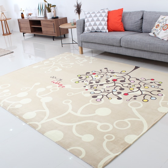 갤러리데코 해피트리 극세사 러그 거실 카페트 대형 2size/2color 