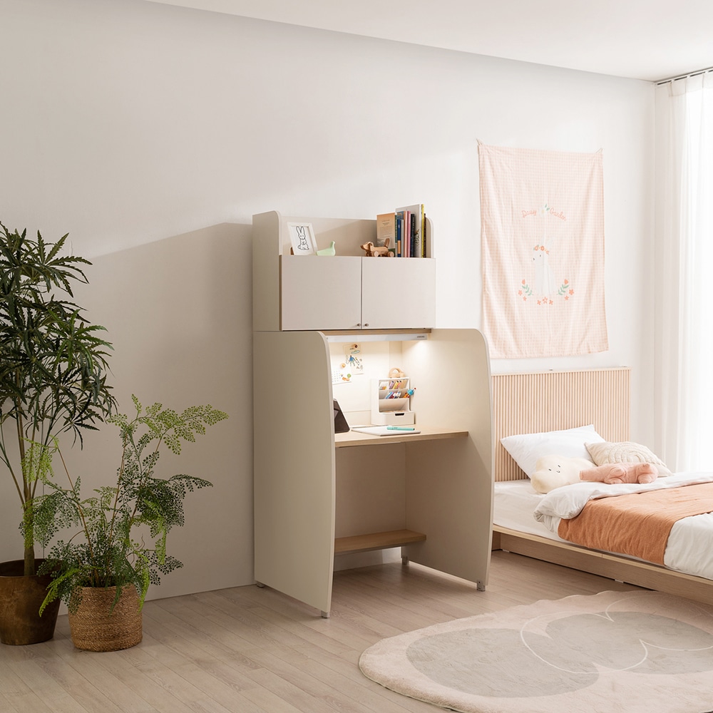 리바트하움 뉴 독서실 책상 B형 800+삼성조명 