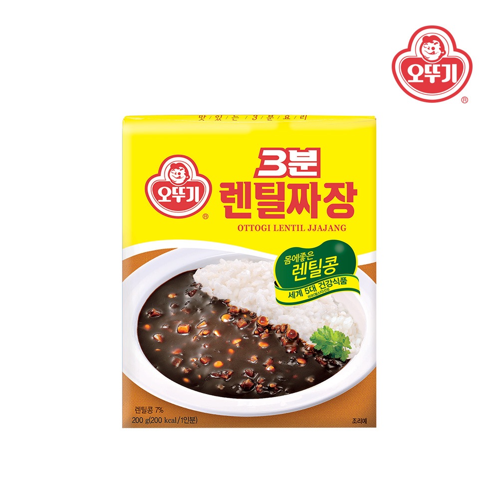 오뚜기 3분 렌틸콩짜장 200g24개