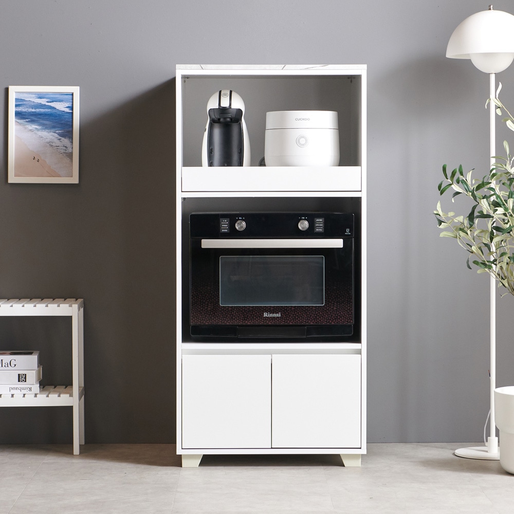 데코라인 아니스 멀티 광파오븐 렌지대 선반 수납장 (2colors) 