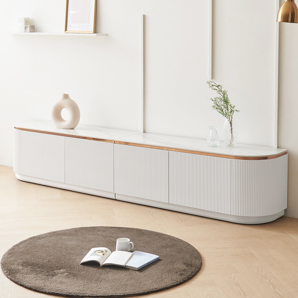 데코라인 노팅힐 2600 템바보드 세라믹 거실장 