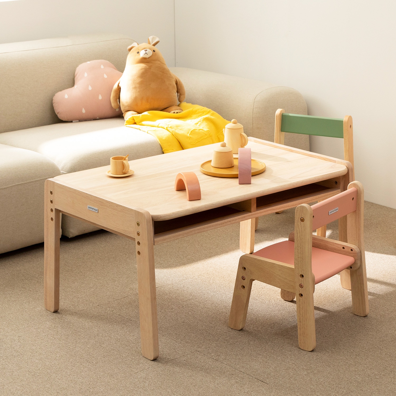 야마토야 노스타3 원목 유아 책상(+높이조절)