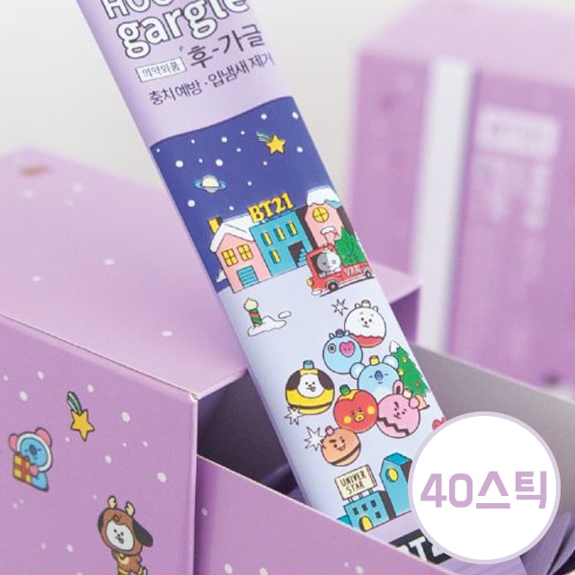 후가글 BT21 휴대용 스틱 구강청결제 40포 자스민향