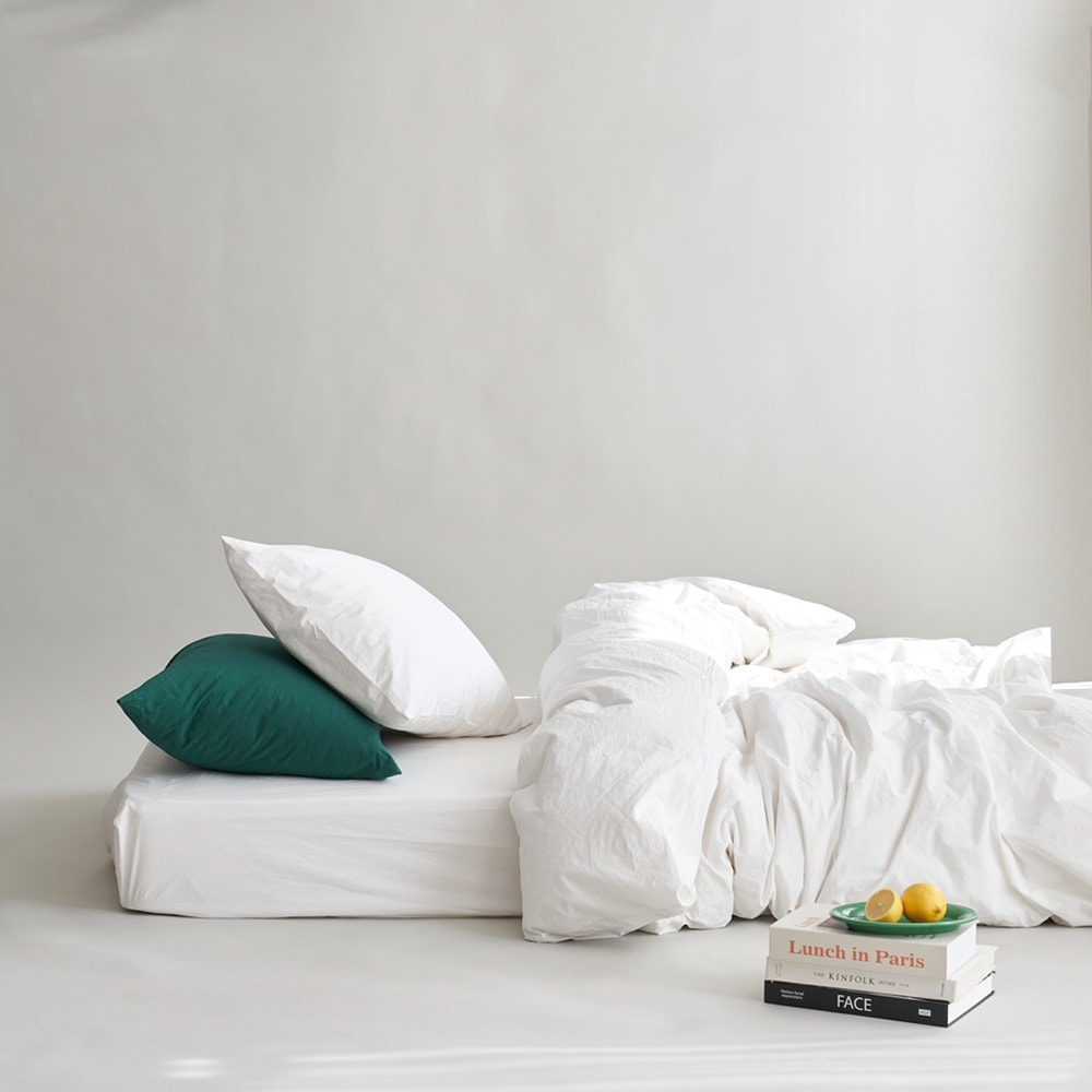 보웰 클래시 코튼 60수 고밀도 바이오워싱 호텔침구 이불커버세트 S Q K 6colors