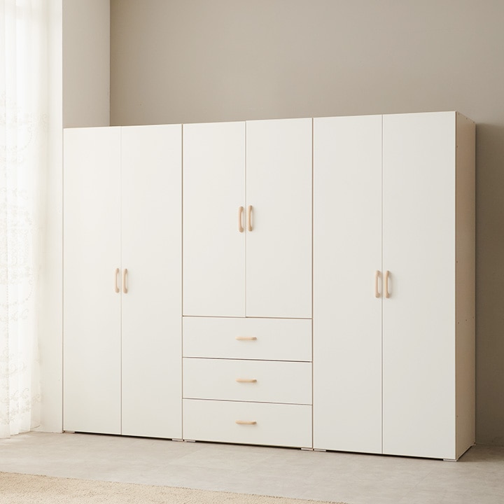 채우리 룩코어 모듈 시스템 2400 옷장 세트 (옷장/이불장/서랍장) 