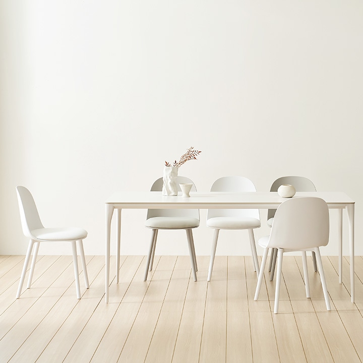 [신상품] 헤이몰리 코라코디 포세린 통 세라믹 6인용 식탁세트 (의자6개)