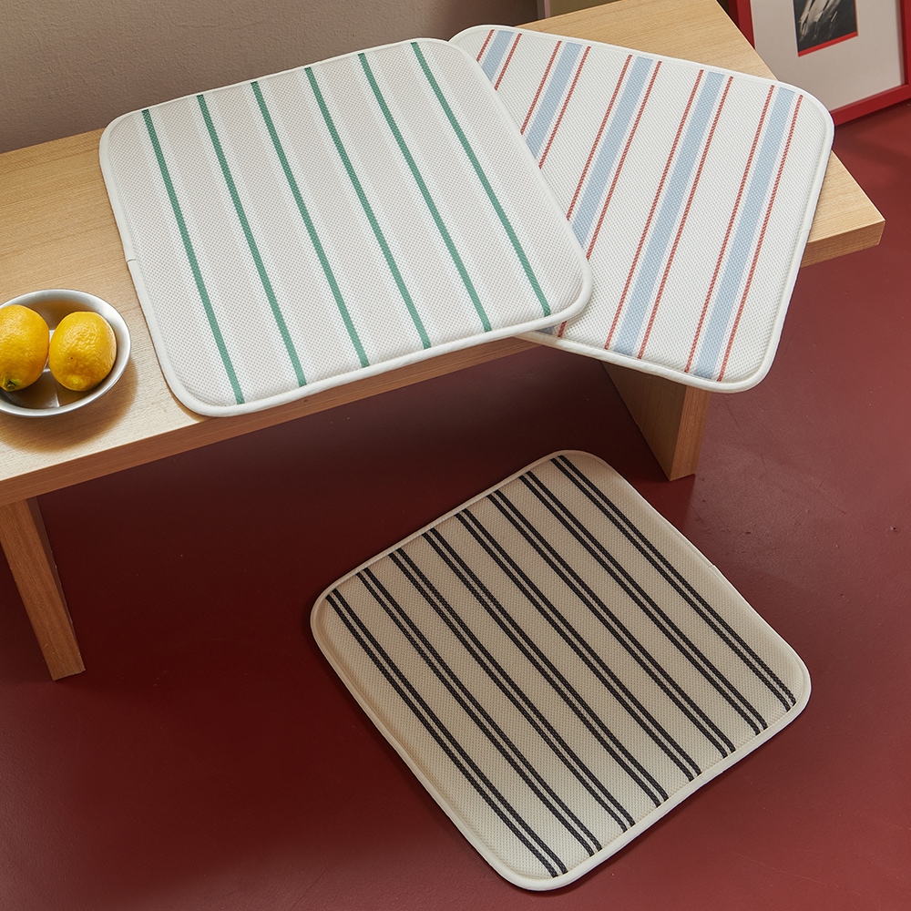 한빛카페트 스트라이프 3D에어매쉬 쿨 여름 통풍 방석