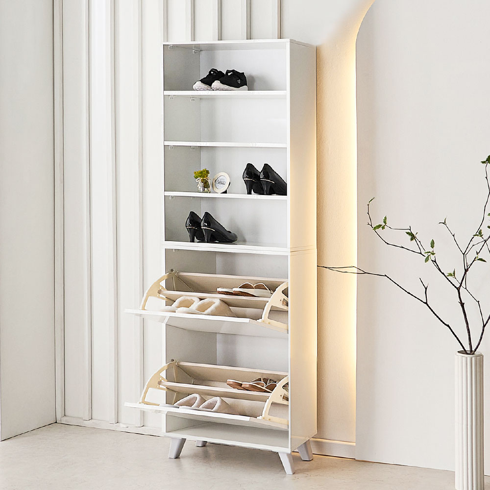 벨리카가구 도치 폴딩 현관 베란다 수납장 신발장 키큰 