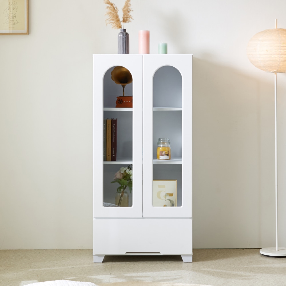 [신상품]무드앤스 소피 유리장 양주장 술 진열장 위스키 서랍 유리 수납장