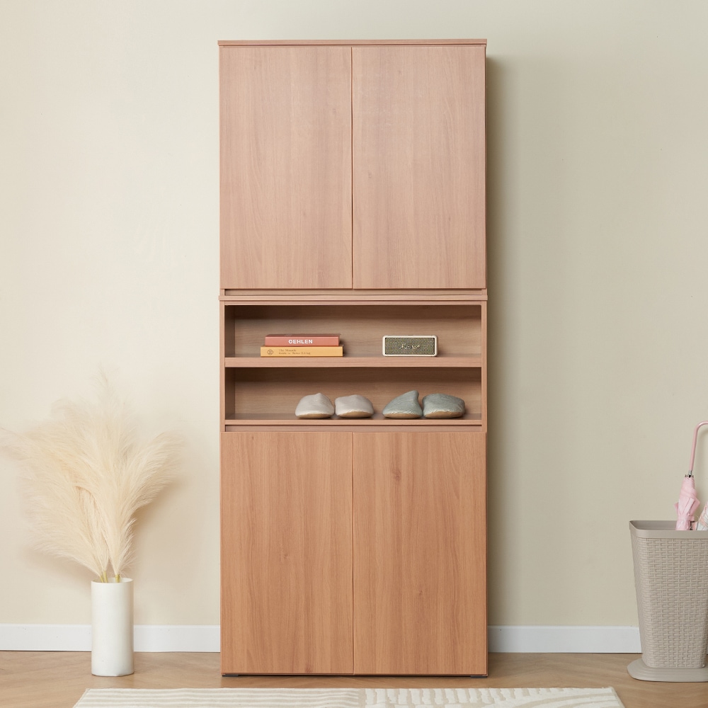 무드앤스 에르미 800 현관 신발장 아파트 틈새 원룸 키큰 슬림 수납장 세트 