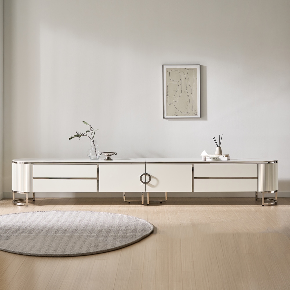 무드앤스 헤펜 템바보드 서랍장 티비다이 장식장 세라믹 거실장 2800 