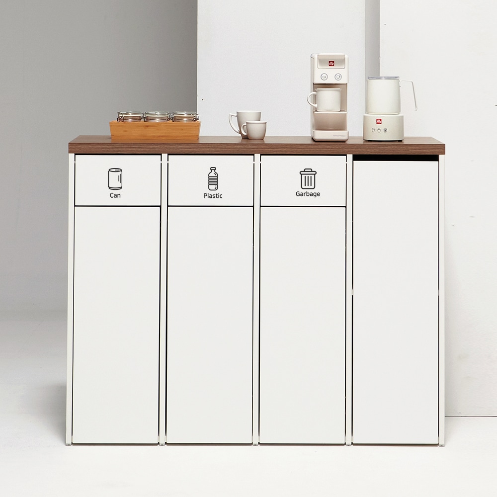 [신상품] 필웰 E0자재 MN1872 4칸 가정용 업소용 재활용 분리수거함 70L