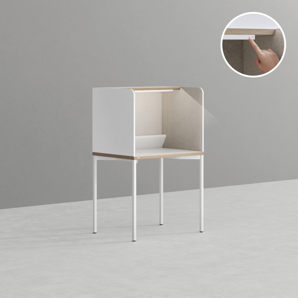 [신상품] 데스커 800x600 독서실 책상 (조명,펠트형) DSDAB0806EG