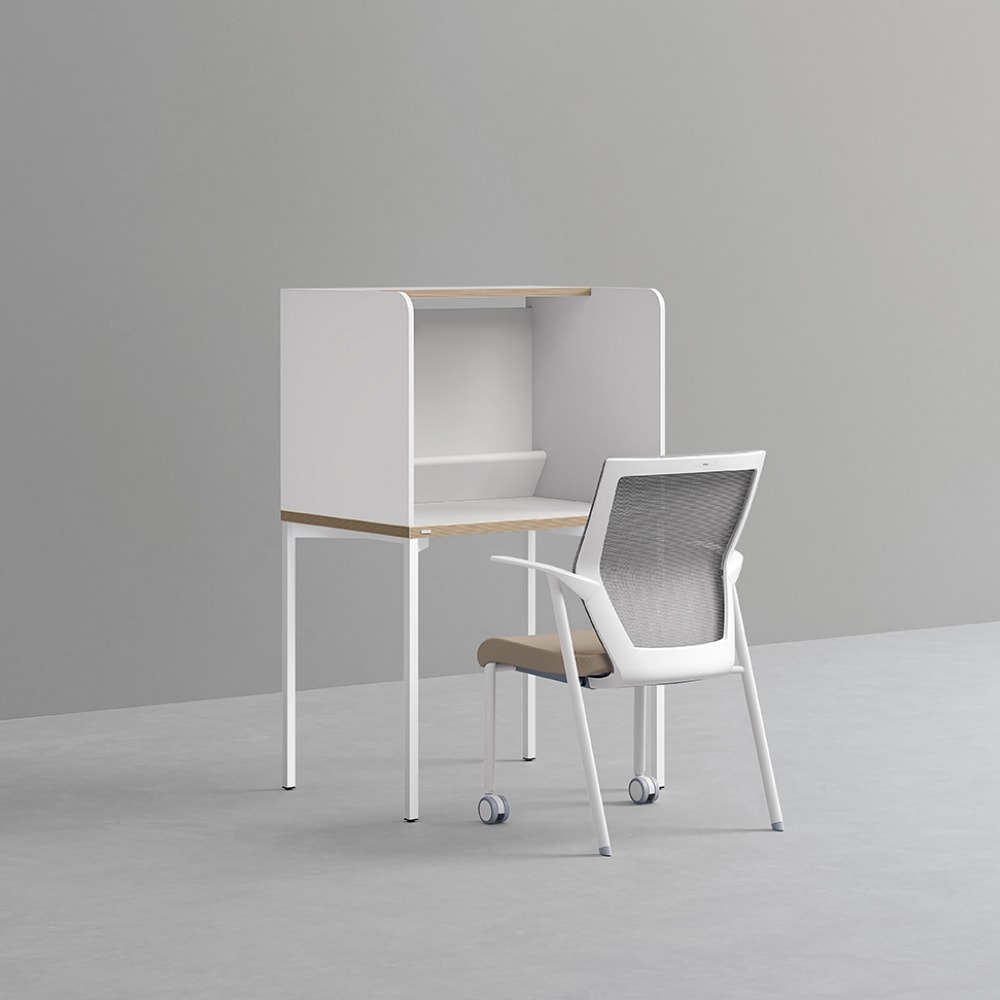 [신상품] 데스커 800x600 독서실 책상 (기본형) + 아이블 의자 DSDAB0801J