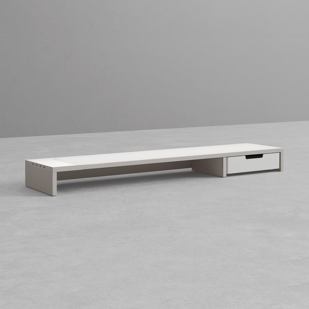 데스커 1000폭 고속무선충전 USB허브 모니터 받침대 2.0 (서랍형) DSABPA10001 