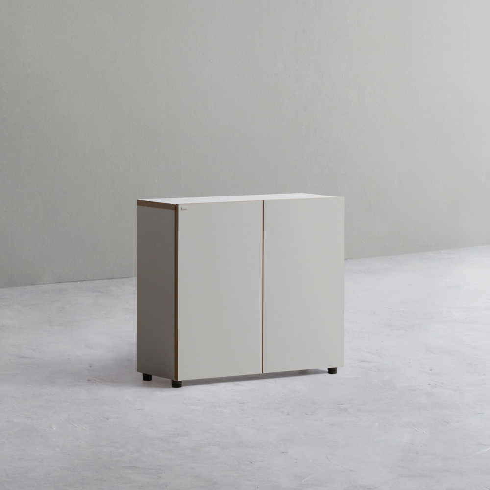 데스커 800폭 2단 목제 수납장 (도어형) DSBC082S 